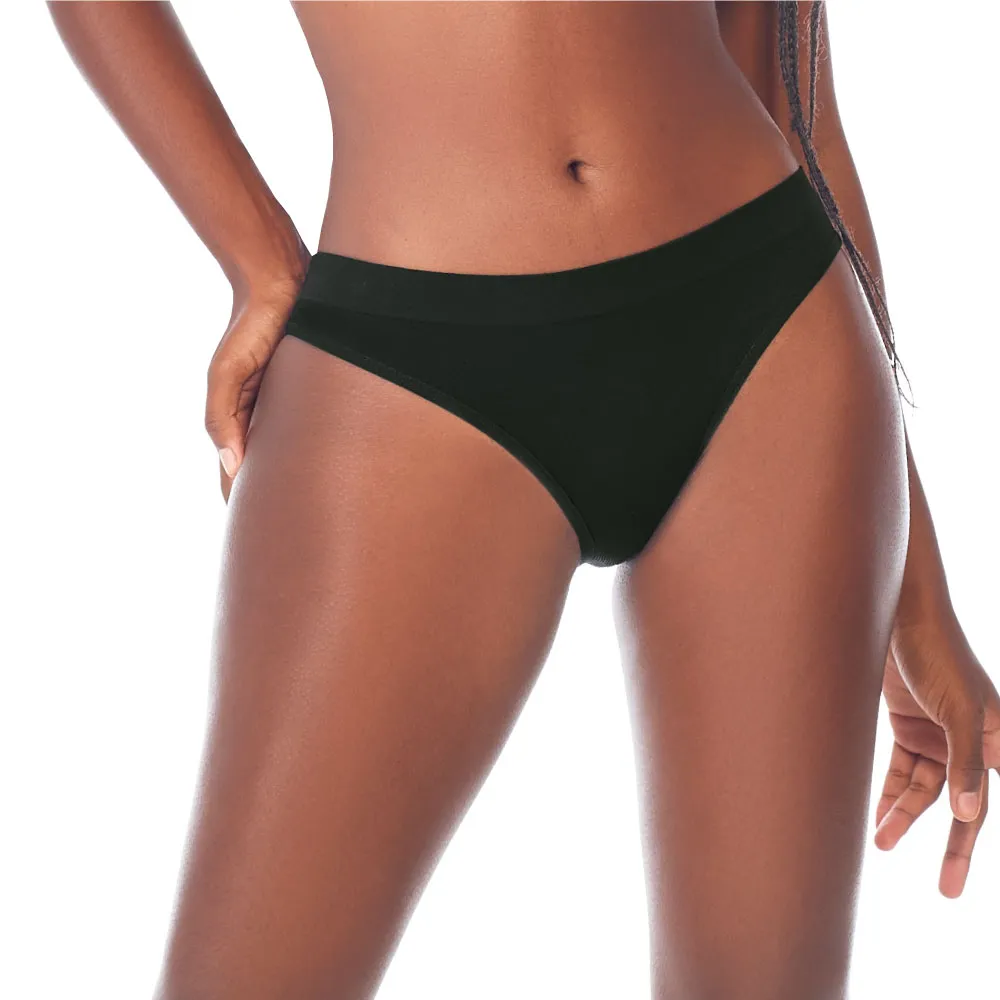Calcinha Tanga Sem Costura Microfibra Preto